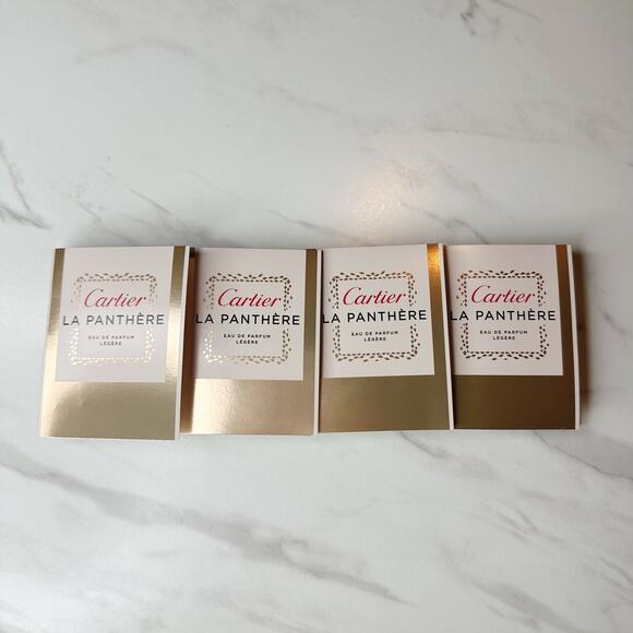 Cartier La Panthère Eau de Parfum Legere Sample Card Vial 1.5 ml 4 Fragrance Lot - Picture 1 of 6